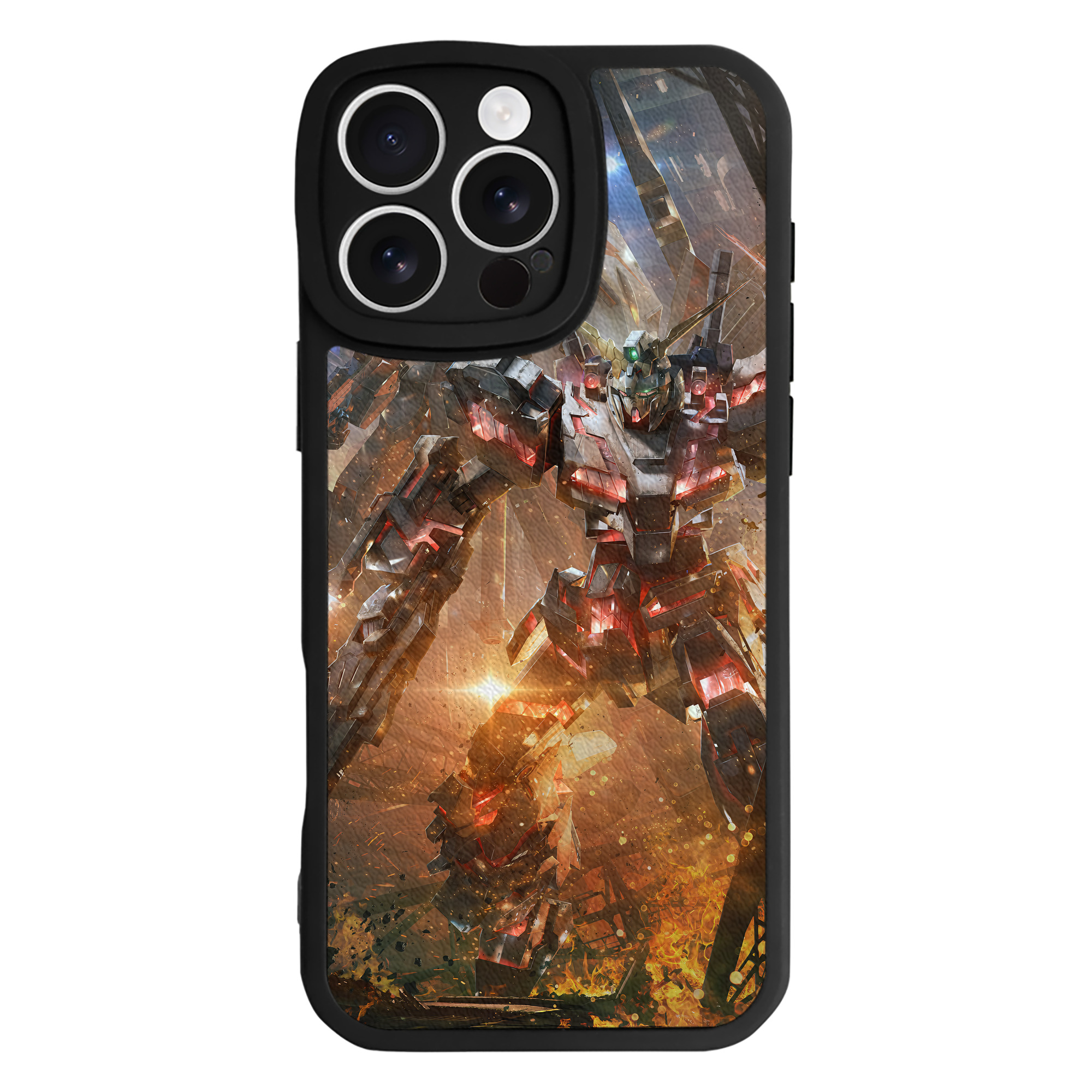 （画像用） 機動戦士ガンダム Mobile Suit Gundam 【iPhone 16シリーズ対応】シリコンスマホケース（レザー調） 材質：シリコン